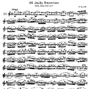 萨克斯谱 | 25 Daily Exercises 之24 H klose