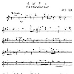 小提琴谱 | 重逢有日 电影 日瓦戈医生 主题曲 莫瑞斯 扎热