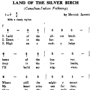 LAND OF THE SILVER BIRCH 加拿大 _外国歌谱
