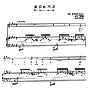 柔软的秀发 西 _外国歌谱_词曲: 西 奥布拉多尔斯