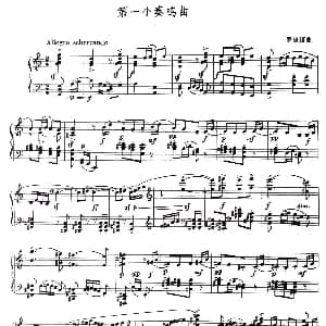 第一小奏鸣曲 钢琴谱 罗忠镕