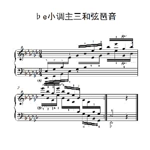 萨克斯谱 | 第七集14.♭e小调主三和弦琶音 中央音乐学院 钢琴 业余 考级教程 7 9级