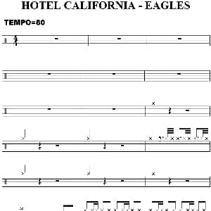 Eagles Hotel california 爵士鼓谱