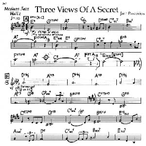 Three Views Of A Secret 钢琴谱