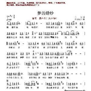 梦的婚纱_歌曲简谱_词曲:三力 高音敏子