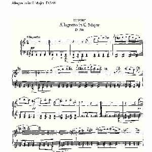 Allegretto in C Major D.346 钢琴谱