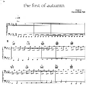 THE FIRST OF AUTUMN 钢琴谱