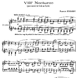 Eight Nocturnes 钢琴谱 弗朗西斯 普朗克