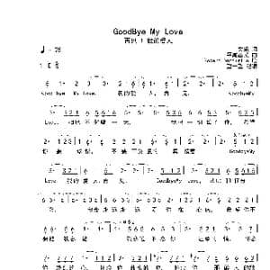 GoodBye My Love_歌曲简谱_词曲:文采 平尾昌晃