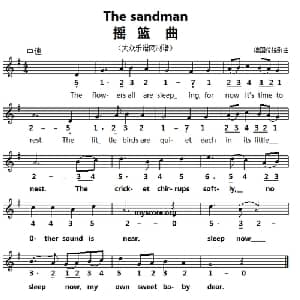 英文儿歌:The sandman_外国歌谱