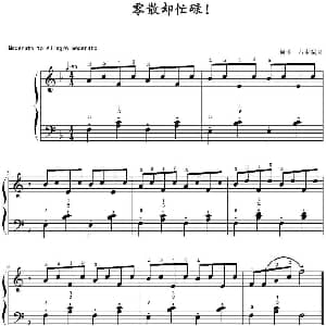 零散却忙碌 钢琴谱 山水眩月制谱