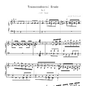 李斯特超凡练习曲第二首 钢琴谱 李斯特