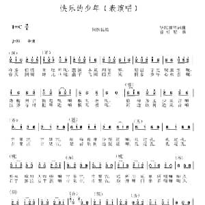 快乐的少年_儿歌乐谱_词曲:罗应和 普虹配歌