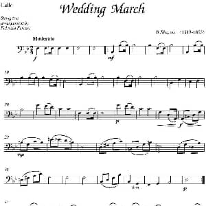 Wedding March 大提琴分谱 瓦格纳