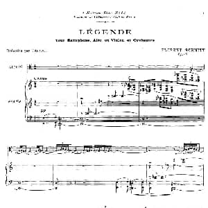 萨克斯谱 | 传奇 Op.66 中音萨克斯 钢琴伴奏 ​F 施密特