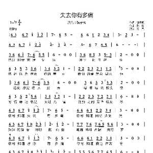 失去你有多痛_歌曲简谱_词曲:钱子枫 陈伟