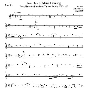 萨克斯谱 | Jesu,Joy of Man's Desiring 四重奏次中音萨克斯分谱
