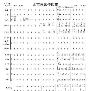 北京喜讯到边寨_歌曲简谱_词曲: 郑路曲