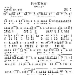 因你而精彩_歌曲简谱_词曲:王道诚 范曙光