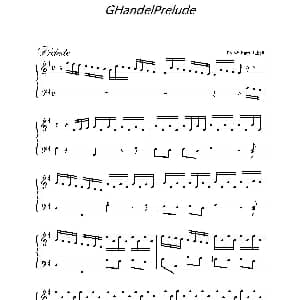 GHandelPrelude 钢琴谱 Babell