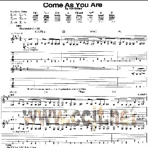 come as you are 吉他谱 By Kurt Cobain