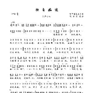 独自痴迷_歌曲简谱_词曲:雾里看花小关 快乐好歌