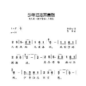 少年壮志不言愁_歌曲简谱_词曲:林汝为 雷蕾