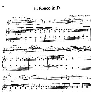 萨克斯谱 | 15首古典萨克斯独奏曲 11 Rondo in D 中音萨克斯 钢琴伴奏