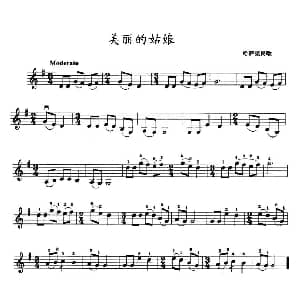 小提琴谱 | 美丽的姑娘