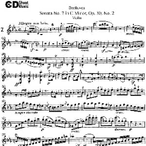 小提琴谱 | Violin Sonata No.7 in C Minor Op.30 No.2
