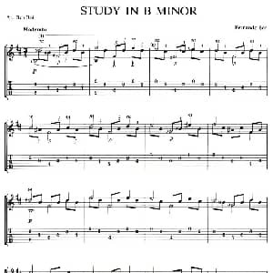 STUDY IN B MINOR 吉他谱