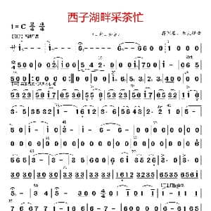 西子湖畔采茶忙_歌曲简谱_词曲: 蒋国基