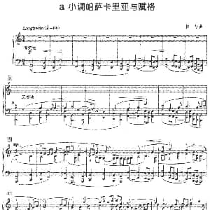 a小调帕萨卡里亚与赋格 钢琴谱 林华
