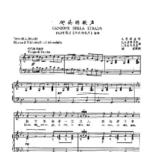 37街头的歌声 意大利 _外国歌谱_词曲:A 布拉基 E 马尔蒂内利/L 马拉韦利亚