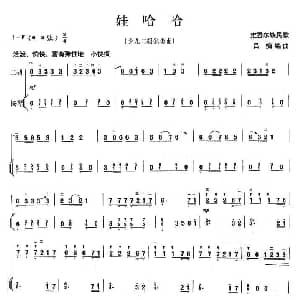 二胡谱 | 娃哈哈 扬琴伴奏谱