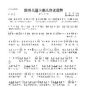 软件大道上那几位老巡警_歌曲简谱_词曲:孙中亮 孙中亮