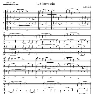 萨克斯谱 | Stimmt ein 四重奏