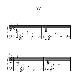 两手交替或交错弹奏的练习 97 钢琴谱