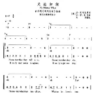 NO Matter What_外国歌谱