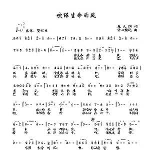 吹绿生命的风_歌曲简谱_词曲:赵大国 童心致远