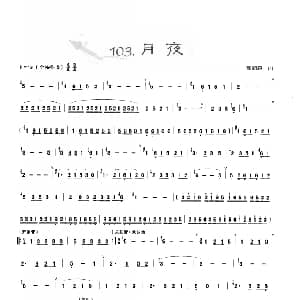 葫芦丝谱 | 葫芦丝曲精选 月夜 龚启森曲 王甲坤 王甲华编著