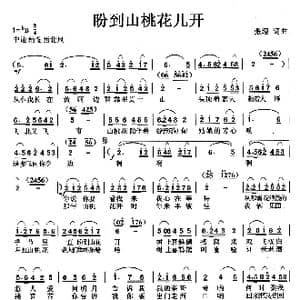 盼到山桃花儿开_歌曲简谱_词曲:张璟 张璟