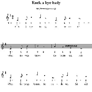 Rock a bye bady_外国歌谱