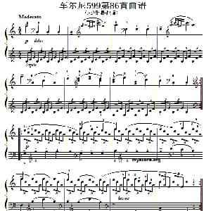 车尔尼599第86首曲谱及练习指导 钢琴谱