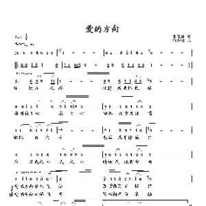 爱的方向_歌曲简谱_词曲:萧思林 向邦瑜