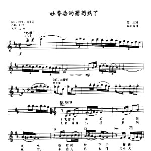 电子琴谱 | 吐鲁番的葡萄熟了 带歌词提示版 瞿琮 施光南