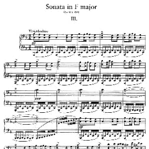 Piano Sonata in F Maj Op 12 钢琴谱 简 西贝柳斯