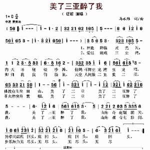 美了三亚醉了我_歌曲简谱_词曲:马永炜 马永炜
