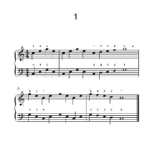 一.非连音练习1 钢琴谱