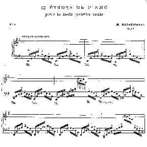 12 Etudes For The Left Hand Op.92 No.4 钢琴谱 莫里兹 莫什科夫斯基